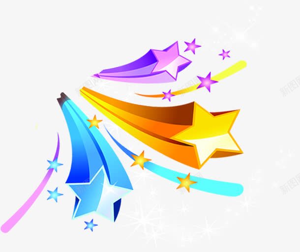 创意元素流畅线条五角星黄色蓝色png免抠素材_新图网 https://ixintu.com 五角星 元素 创意 流畅 线条 蓝色 黄色