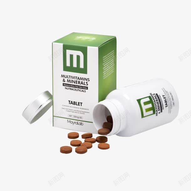 健康保健品png免抠素材_新图网 https://ixintu.com 健康保健品 药丸 营养 钙片