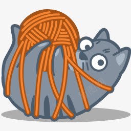 懒猫萌猫毛线球图标png_新图网 https://ixintu.com 图标 彩色毛球 懒猫 毛线