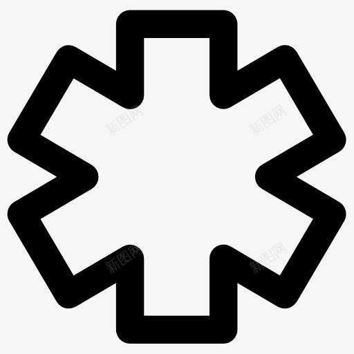 星号图标png_新图网 https://ixintu.com 医疗 星号 星号标志变体 星号的轮廓