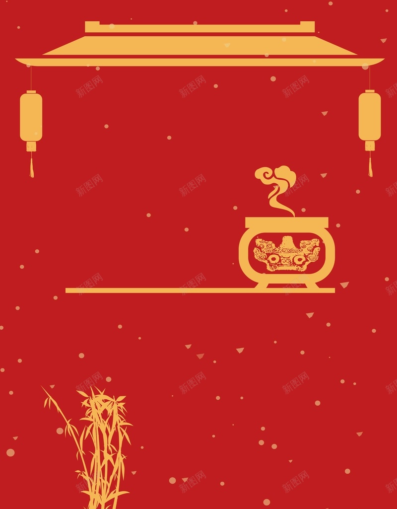矢量中国风扁平化庙会年货新年背景ai设计背景_新图网 https://ixintu.com 中国风 年货 庙会 扁平化 新年 春节 矢量 简约背景 红色背景 矢量图