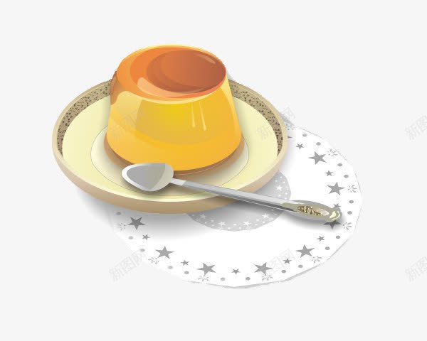 卡通布丁点心png免抠素材_新图网 https://ixintu.com 卡通 布丁 果冻 点心 食物