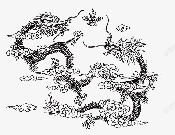 中国风龙图案180png免抠素材_新图网 https://ixintu.com 中国风 图案 纹样 龙