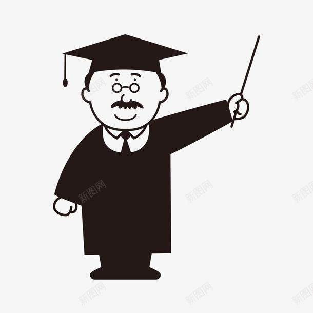 卡通人物教授png免抠素材_新图网 https://ixintu.com 书籍插图 儿童画 卡通人物画 漫画风