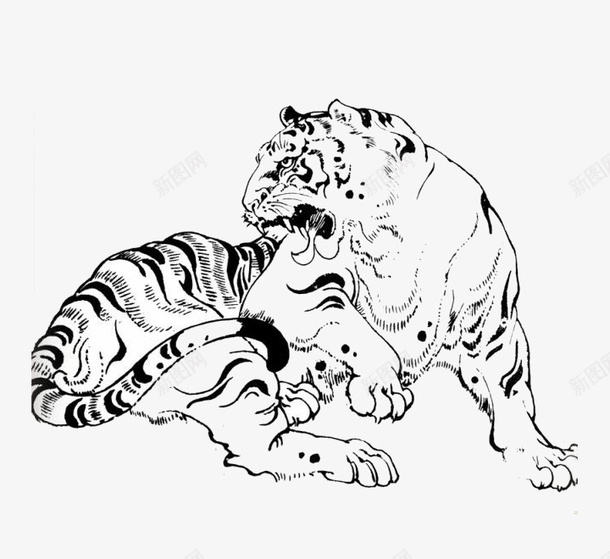 国画老虎png免抠素材_新图网 https://ixintu.com 国画 水墨画 水墨虎 老虎 老虎纹身 虎