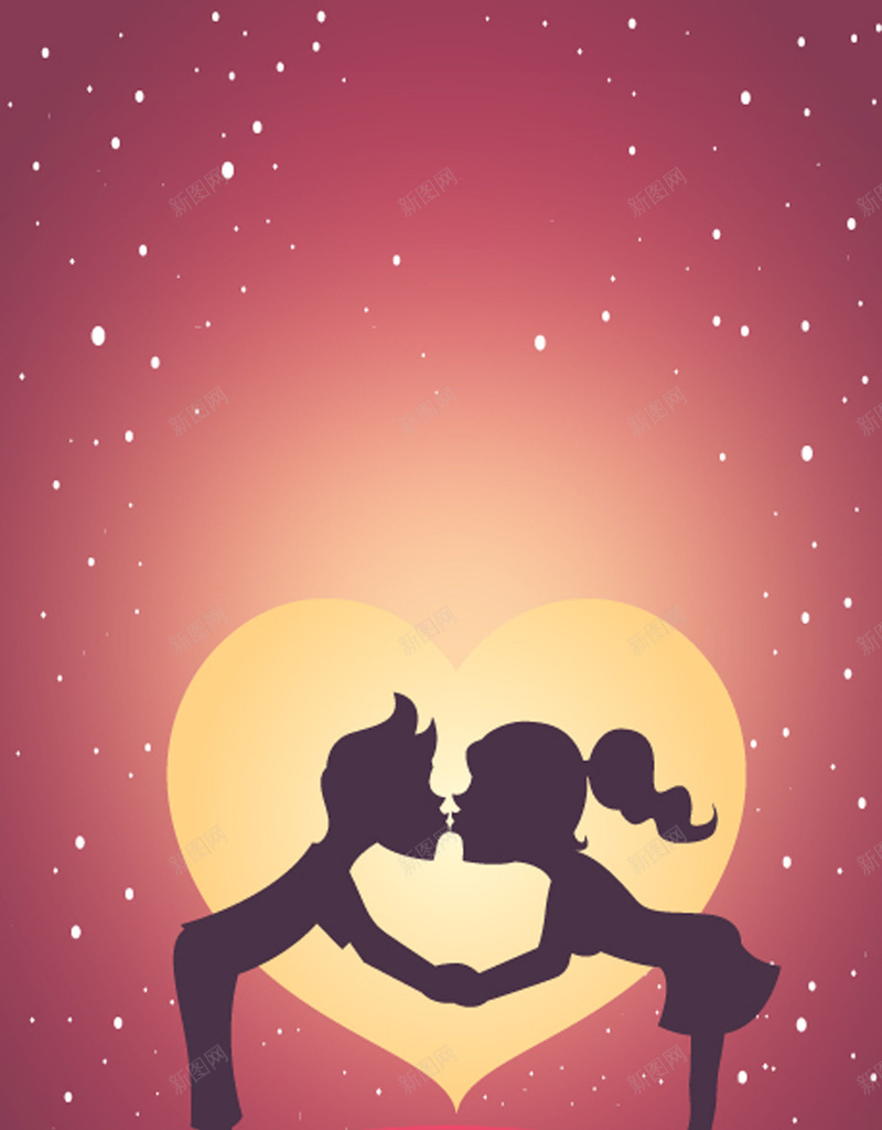 卡通星空七夕情人节海报psd分层背景矢量图ai设计背景_新图网 https://ixintu.com psd分层 七夕 卡通 情人节 情侣 星空 海报 漫画 矢量图 背景
