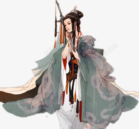 古代绿衣女子宝剑png免抠素材_新图网 https://ixintu.com 古代 女子 宝剑 素材 绿衣
