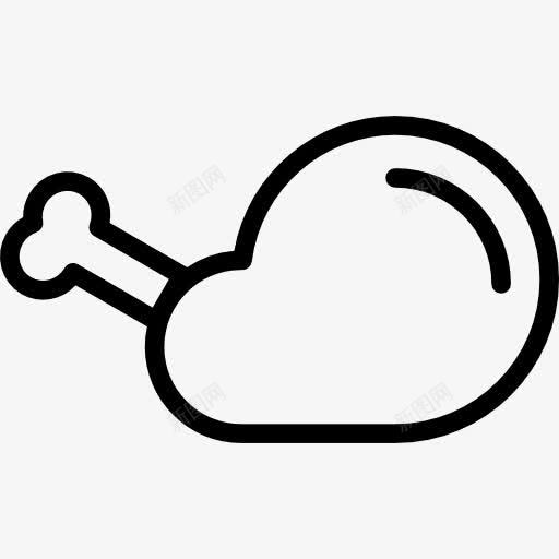 鸡腿图标png_新图网 https://ixintu.com 火鸡 火鸡的腿 烤鸡 食品 食物和餐厅 鸡肉 鸡腿