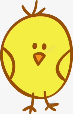 黄色可爱复活节小鸡素材