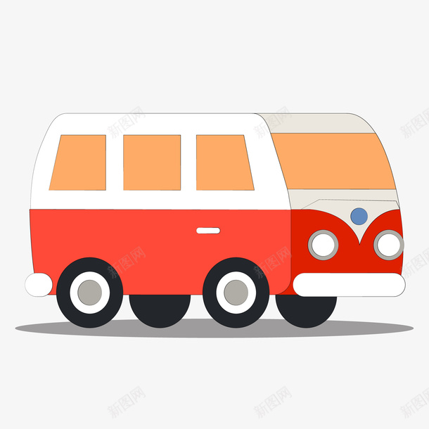 创意车辆矢量图ai免抠素材_新图网 https://ixintu.com 卡通 客车 扁平化 班车 车辆设计 矢量图