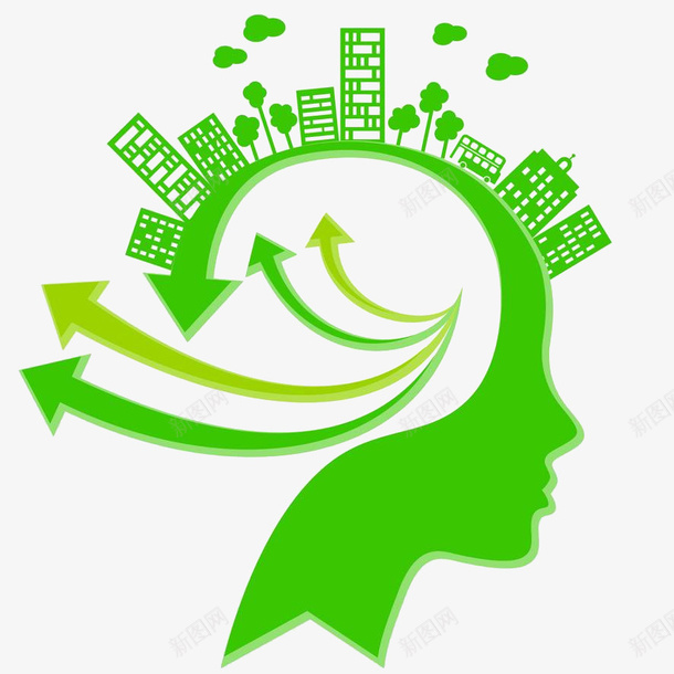 环保绿色城市886x886png免抠素材_新图网 https://ixintu.com 人 城市 环保 绿色
