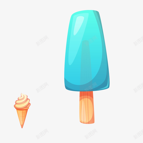 夏日卡通冰淇淋png免抠素材_新图网 https://ixintu.com 冰淇淋免费png下载 冰淇淋矢量素材 卡通冰淇淋 夏日冰淇淋