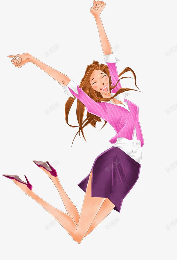 欢呼人物放松美女白领png免抠素材_新图网 https://ixintu.com 人物 放松 欢呼 白领 美女