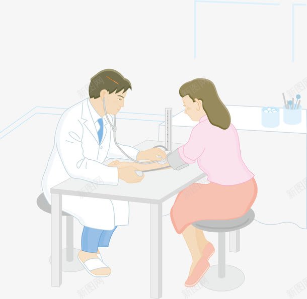 医生png免抠素材_新图网 https://ixintu.com 人物 医疗 看病 量血压