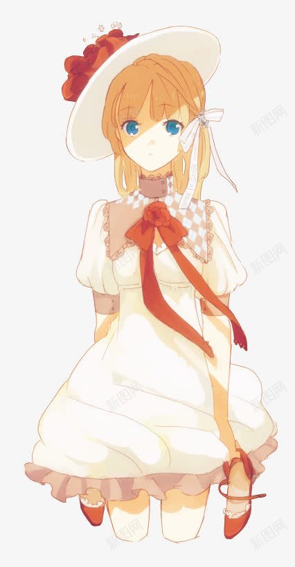 卡通黄头发美女装饰png免抠素材_新图网 https://ixintu.com 卡通 图片 美女 装饰 黄头发