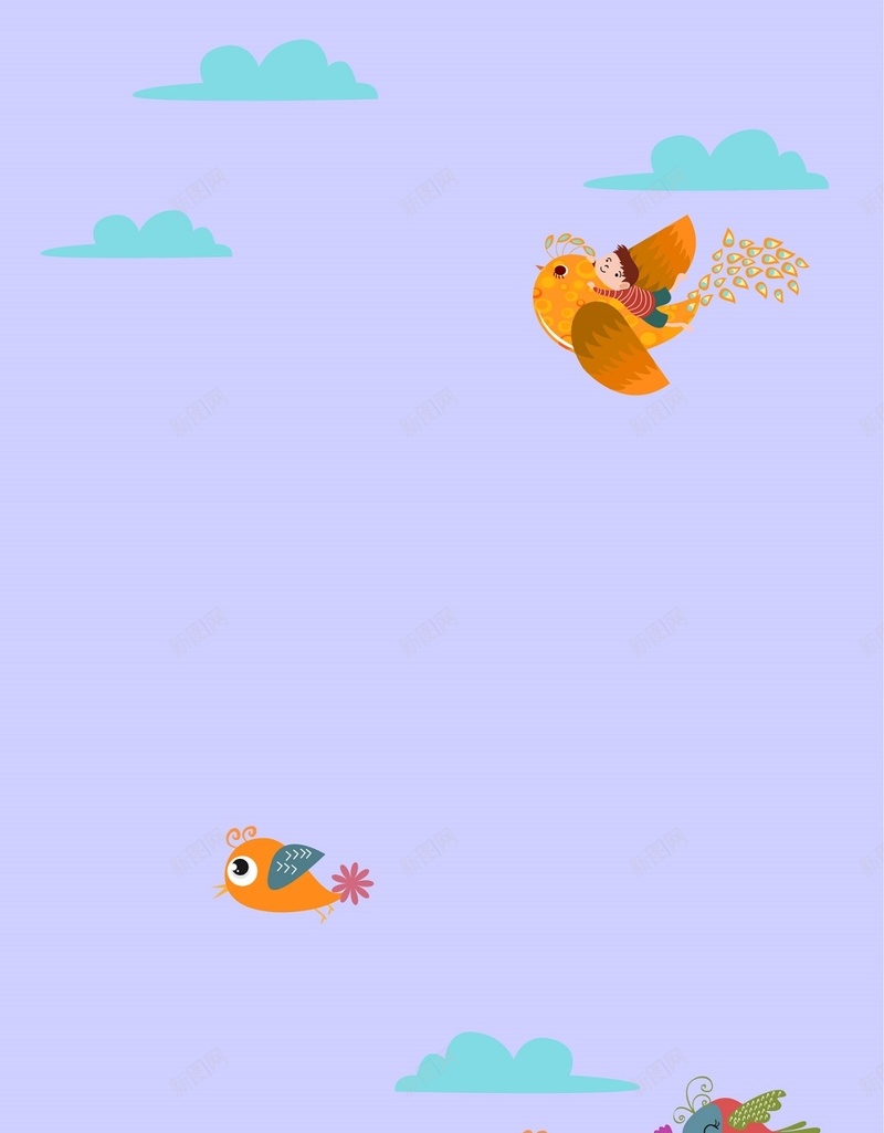 梦想与飞翔矢量背景ai设计背景_新图网 https://ixintu.com 云彩 做梦 儿童 小孩 小鸟 树 树木 梦想 矢量背景 童趣 绿色 飞翔 飞鸟 矢量图