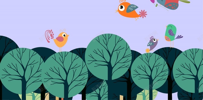 梦想与飞翔矢量背景ai设计背景_新图网 https://ixintu.com 云彩 做梦 儿童 小孩 小鸟 树 树木 梦想 矢量背景 童趣 绿色 飞翔 飞鸟 矢量图