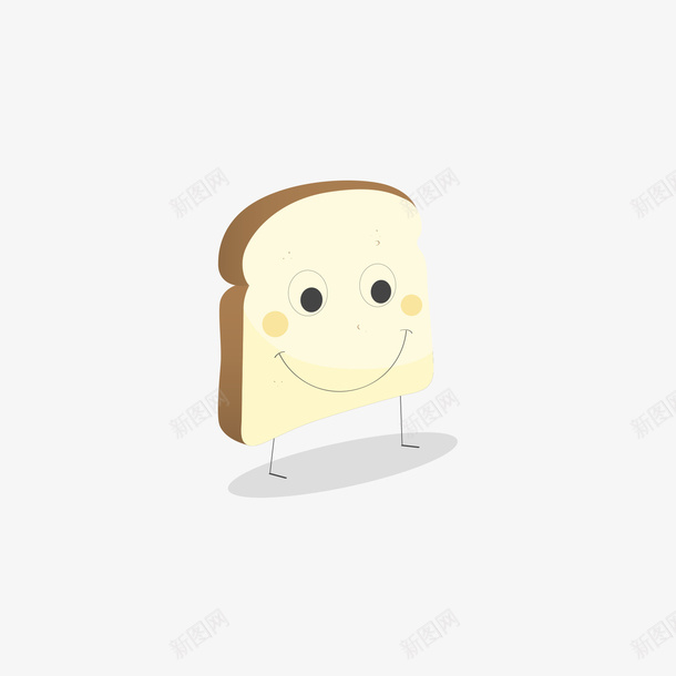 黄色的卡通面包矢量图ai免抠素材_新图网 https://ixintu.com 卡通 卡通面包 矢量面包 面包 黄色 黑色 矢量图