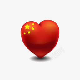 中国心爱心五角星png免抠素材_新图网 https://ixintu.com 中国心 五角星 爱心