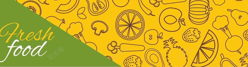 食品扁平黄绿banner背景矢量图ai设计背景_新图网 https://ixintu.com 几何 图形 扁平 清新 渐变 背景 食品背景 黄绿 矢量图