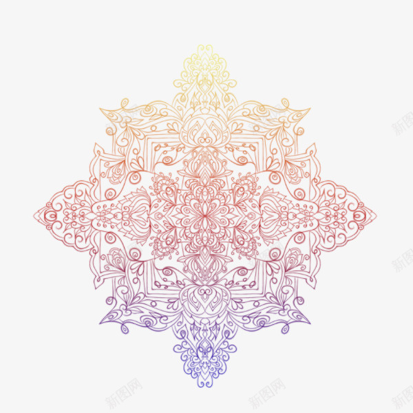 卡通手绘欧式花纹png免抠素材_新图网 https://ixintu.com 创意 动漫动画 卡通手绘 欧式花纹 炫彩图案 简约