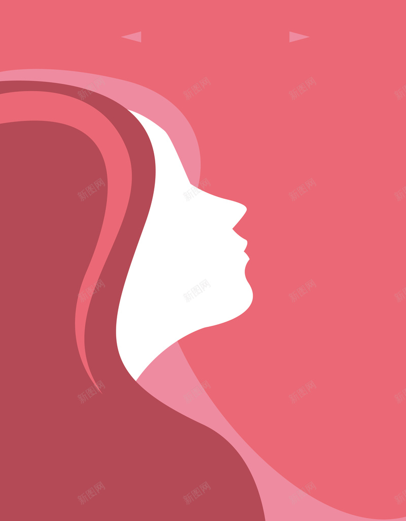 妇女节海报背景矢量图ai设计背景_新图网 https://ixintu.com 国际 女人 女子 女性 妇女节 庆祝 海报 粉色 背景 自由 节日 轮廓 矢量图