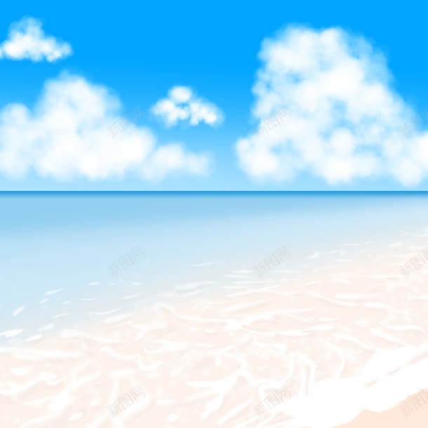 蓝色手绘蓝天卡通jpg设计背景_新图网 https://ixintu.com 卡通 蓝天 蓝色