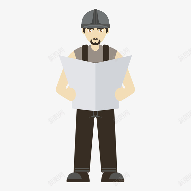 手绘劳动的工程师矢量图ai免抠素材_新图网 https://ixintu.com 劳动工人卡通 劳动矢量 劳动节卡通 手绘人物 手绘劳动的工程师卡通劳动的工人 矢量图