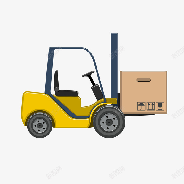 卡通仓库的货物整理矢量图ai免抠素材_新图网 https://ixintu.com 仓库 卡通 工具车 货物整理 车辆设计 矢量图