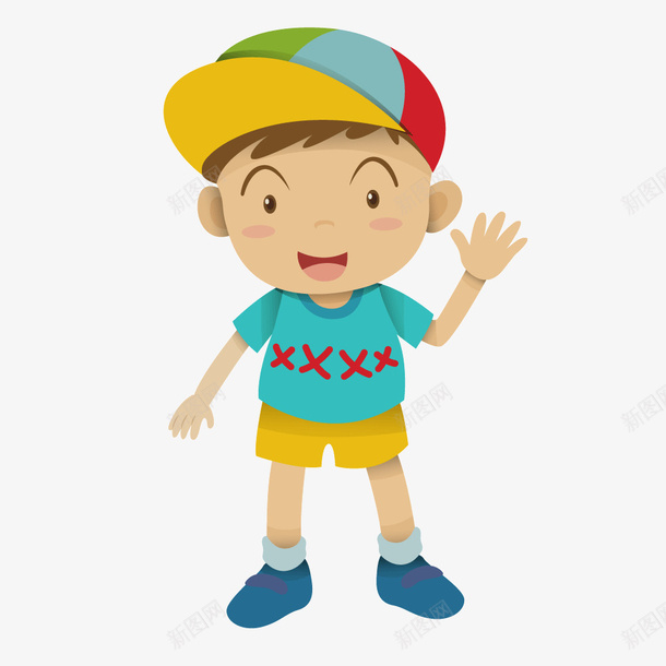 卡通带帽小男孩矢量图ai免抠素材_新图网 https://ixintu.com PNG 卡通 小男孩 带帽 矢量图