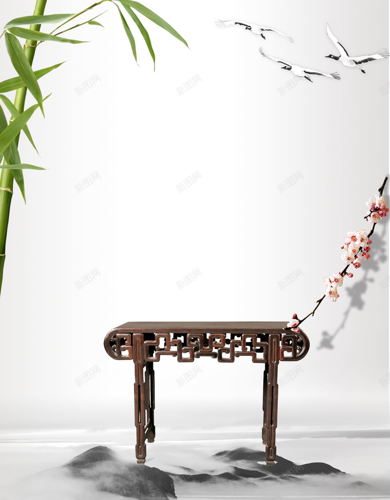 中古复古风古典家具psd设计背景_新图网 https://ixintu.com 150PPI PSD源文件 中国风 典雅 分层文件 古典 古典家具 家具 平面设计 红木家具