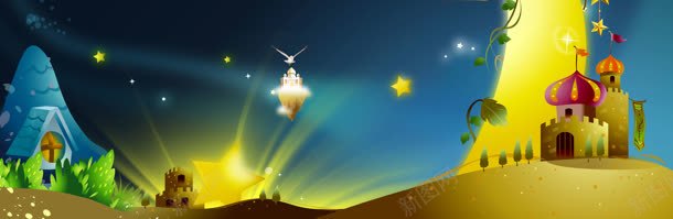 金融背景jpg设计背景_新图网 https://ixintu.com 扁平化 插画 星星 蓝色海报