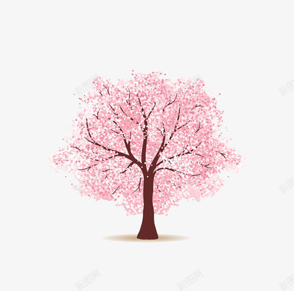 粉色樱花花树png免抠素材_新图网 https://ixintu.com 春天 树木 樱花 粉色