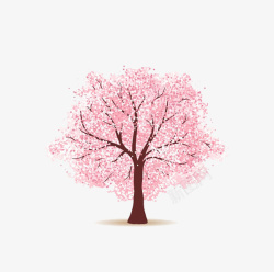 粉色樱花花树素材