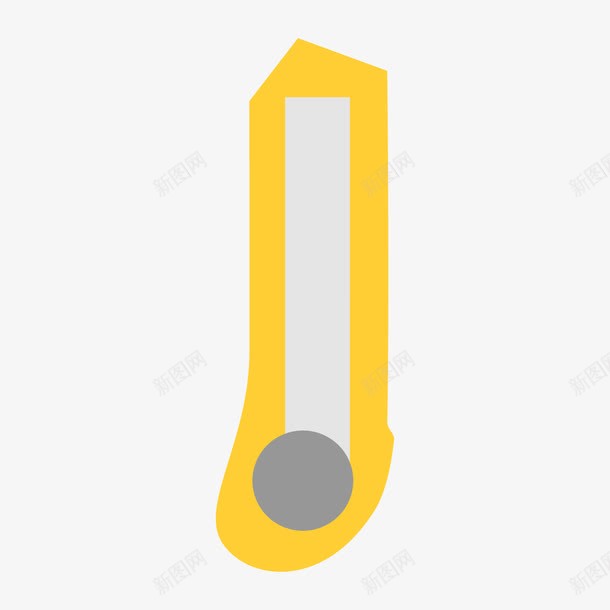 黄色圆弧刀具元素图标png_新图网 https://ixintu.com 刀具 卡通图标 圆弧 扁平化 按钮 金属 黄色