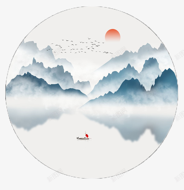 水墨山风景大山png免抠素材_新图网 https://ixintu.com 图片 山 水墨 素材 风景