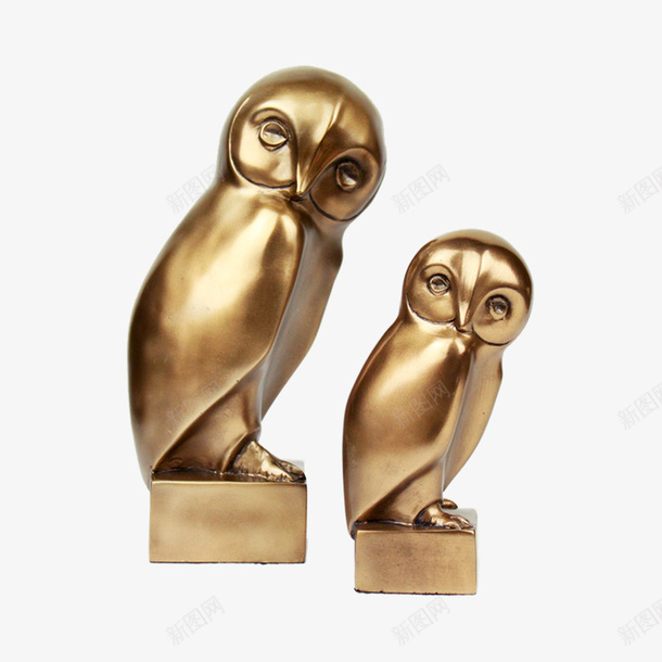 中式金色猫头鹰png免抠素材_新图网 https://ixintu.com 中式 小鸟 猫头鹰 金色