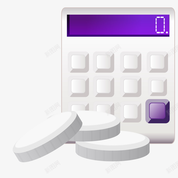 白色计算器png免抠素材_新图网 https://ixintu.com 白色素材 白色计算器 计算器