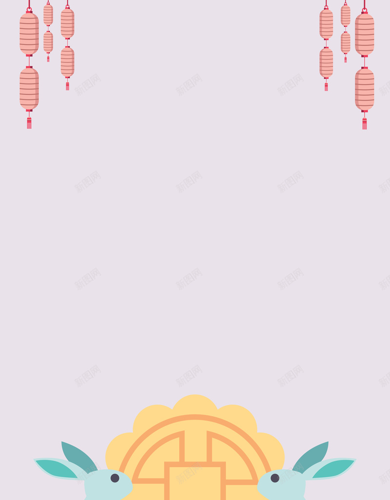 矢量简约扁平八月十五中秋节ai设计背景_新图网 https://ixintu.com 中秋节 八月十五 扁平 月饼 灯笼 玉兔 矢量 简约 矢量图