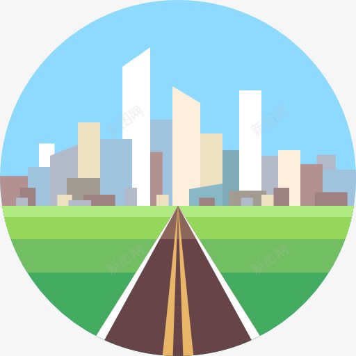 城市景观图标png_新图网 https://ixintu.com 城市 城市景观 城镇 建筑 摩天大楼
