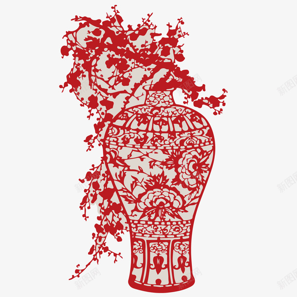 金梅瓶插花矢量图ai免抠素材_新图网 https://ixintu.com 手工 插花 金梅瓶 矢量图
