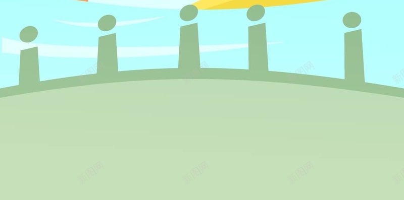 卡通简约蓝色清新河边H5背景矢量图ai设计背景_新图网 https://ixintu.com H5h5 H5背景 卡通 宣传页 微信活动 手机端APP 河边 清新 童趣 简约 蓝色 矢量图