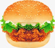 双层脆鸡堡快餐食物肯德基png免抠素材_新图网 https://ixintu.com 双层 快餐 食物
