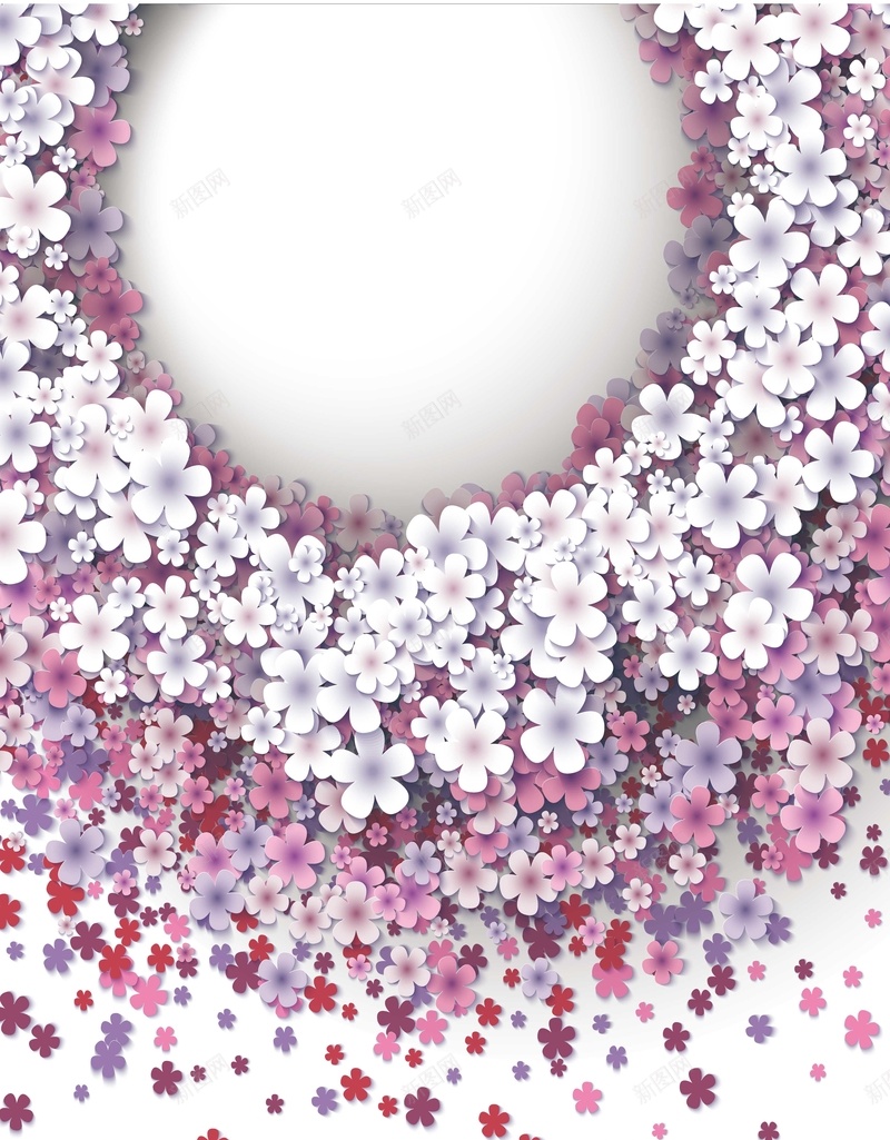 小碎花背景模版矢量图ai设计背景_新图网 https://ixintu.com 小清新 梦幻 浪漫 海报矢量背景模版 碎花 花瓣 矢量图