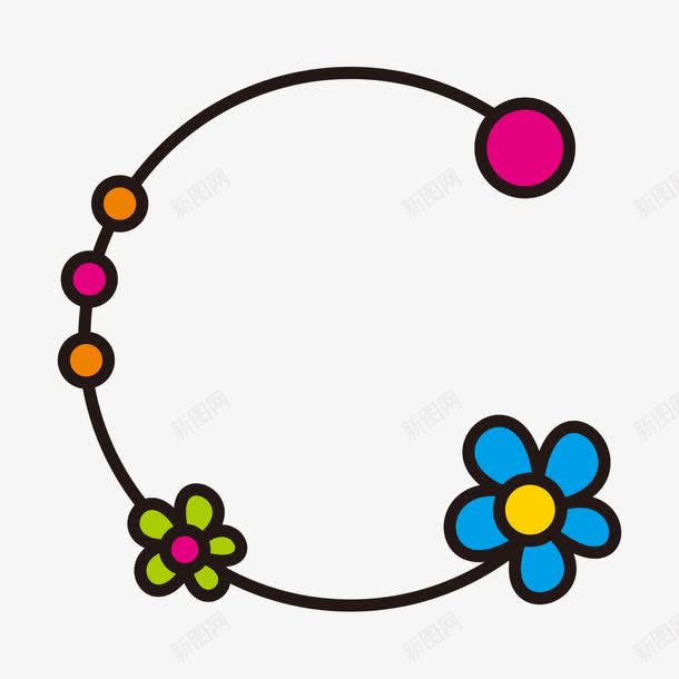 花朵字母Cpng免抠素材_新图网 https://ixintu.com 创意字母 小花 手绘字母 艺术字 花朵字母C 英文字母