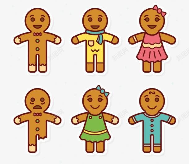 可爱姜饼人png免抠素材_新图网 https://ixintu.com 卡爱 卡通 卡通饼干 圣诞透明png素材 姜饼人 饼干
