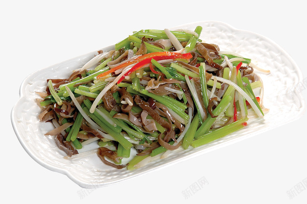 素炒三丝png免抠素材_新图网 https://ixintu.com 中华美食 产品实物 木耳丝 素炒 芹菜丝 菜品 菜肴 餐饮