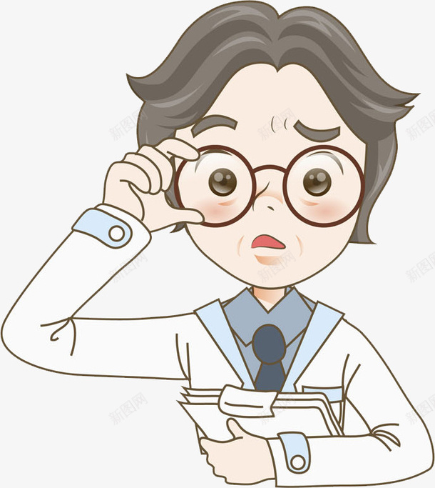 值班医生png免抠素材_新图网 https://ixintu.com 人物画 值班医生 卡通手绘 水彩画 肖像画 装饰图案