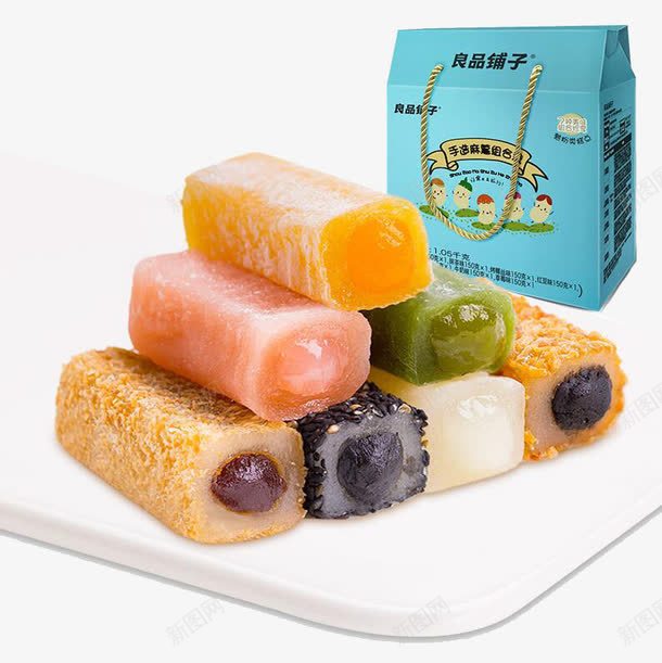 良品铺子手造麻薯png免抠素材_新图网 https://ixintu.com 产品实物 点心 特产 糕点