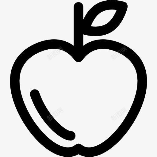 苹果的轮廓图标png_新图网 https://ixintu.com 健康 健康食品 医药保健 果 水果 素食 苹果 食品 饮食